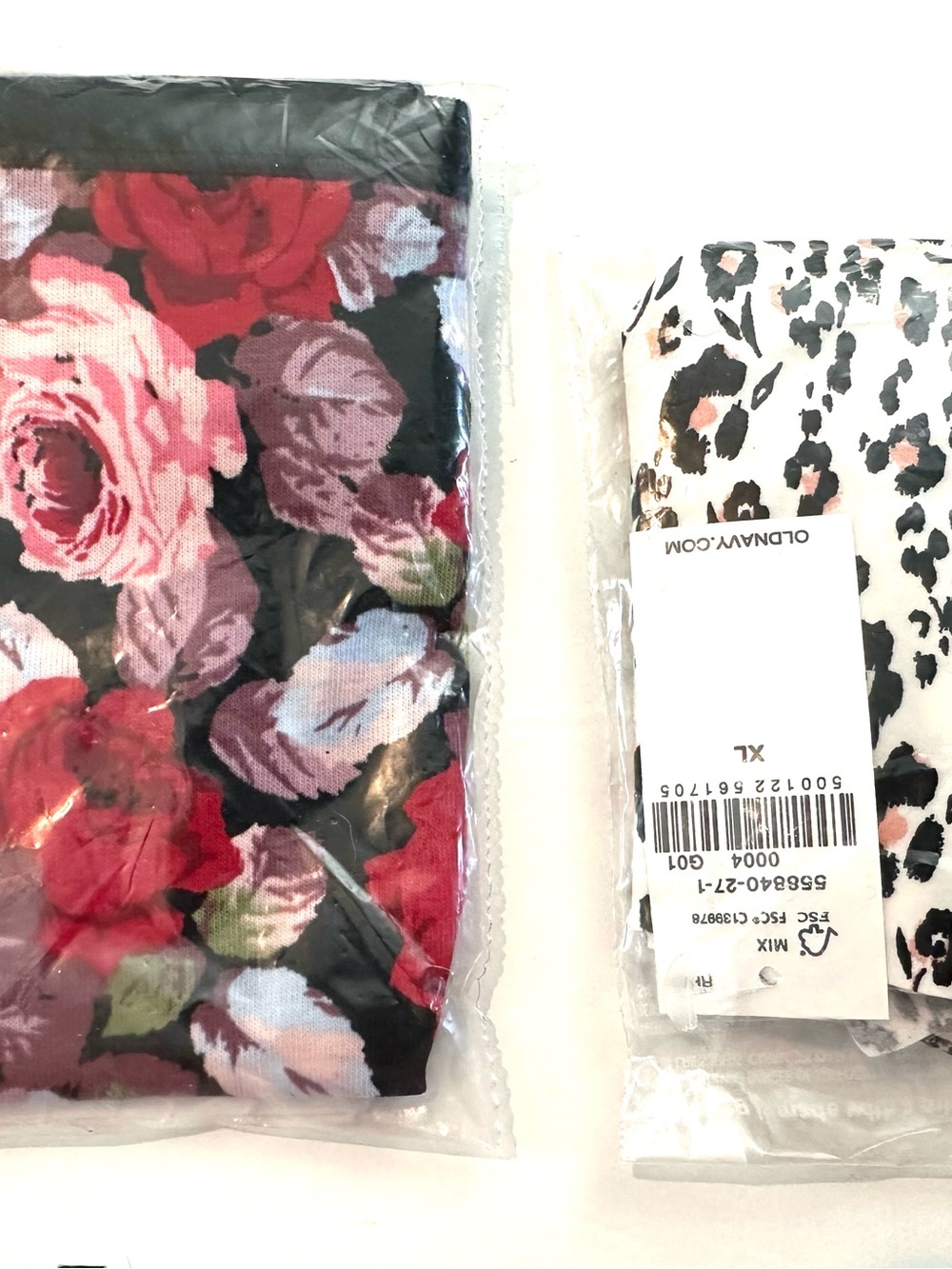 Old Navy Floral & Leopard Thong Panty Set in Black, Red, Pink, NWT, UNOPENED